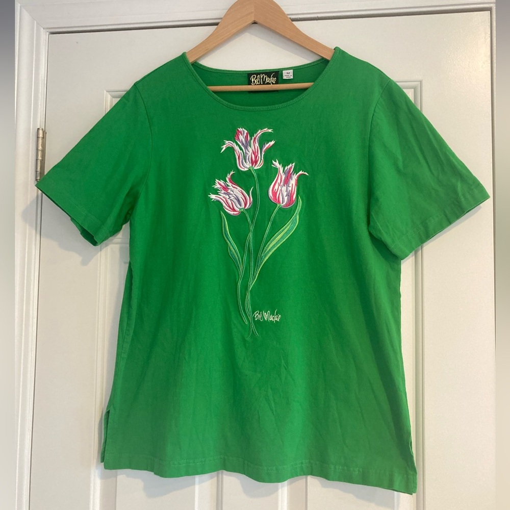 Vintage Bob Mackie Embroidered Short Sleeve T-Shirt M
